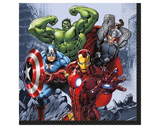 סט 20 מפיות דגם גיבורי על