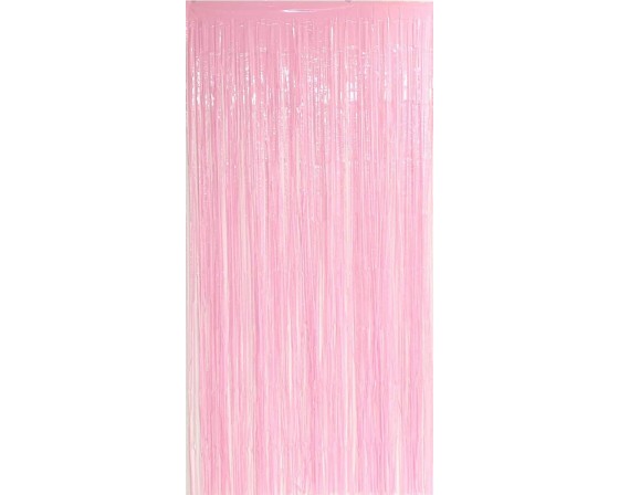 וילון קישוט פרנזים ורוד