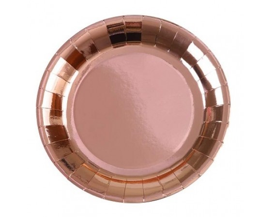 מארז צלחות גדולות רוז גולד פרימיום