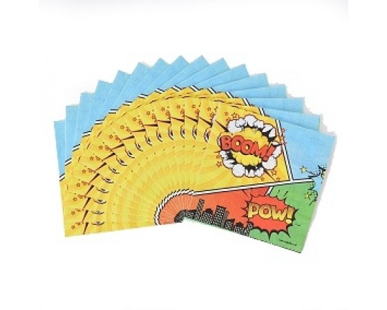 מארז מפיות דגם קומיקס גיבורי על 