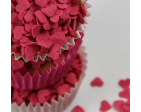 סוכריות לעוגה לבבות ורודים