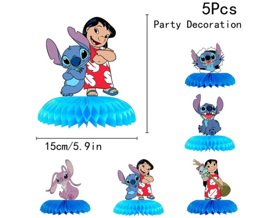 מארז 5 סטנדים מרהיבים לקישוט שולחן יום ההולדת דגם סטיץ