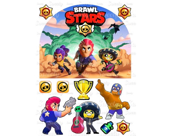 טרנספר חצי דף רקע דגם ברואול סטארס 