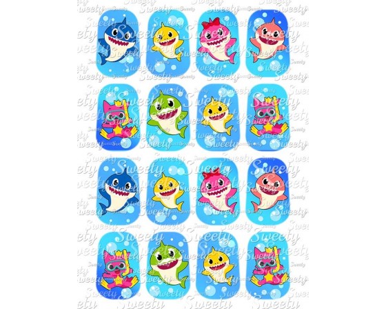 טרנספר לשבלונת מגנום בייבי שארק כרישים 869