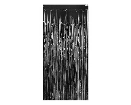 וילון קישוט מטאלי פרנזים שחור