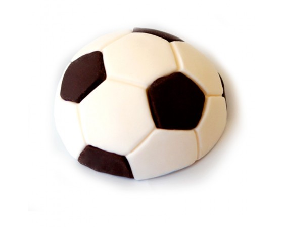 חצי כדורגל גדול מסוכר לקישוט העוגה