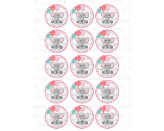 דף סוכר קאפקייקס פילפילון ורוד 16