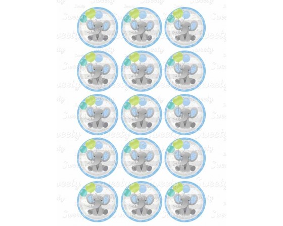 דף סוכר קאפקייקס פילפילון תכלת 17