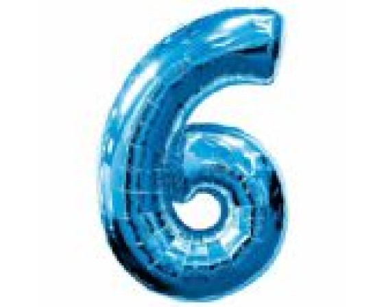 בלון מיילר ענק מספר 6 צבע כחול