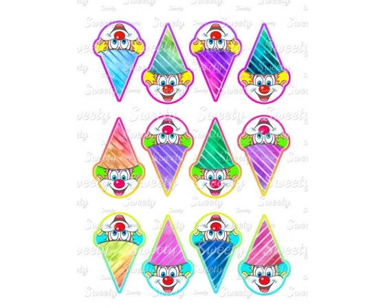 שקף טרנספר תואם שבלונת ליצנים 91