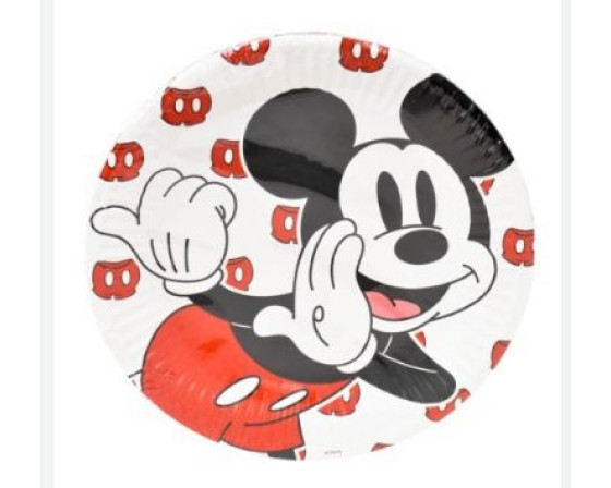 מארז צלחות נייר קטנות מיקי מאוס