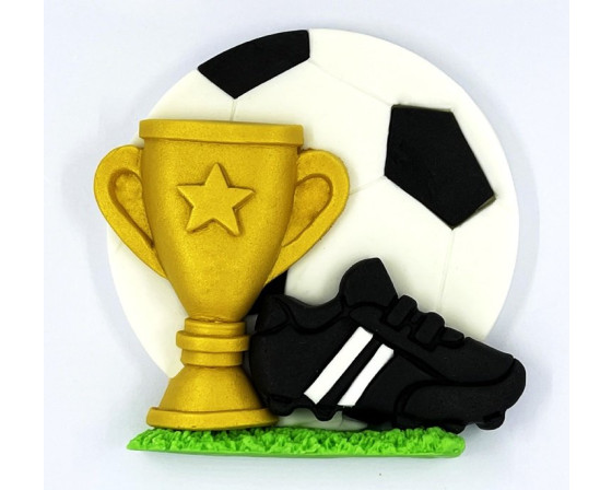 קישוט מבצק סוכר כדורגל