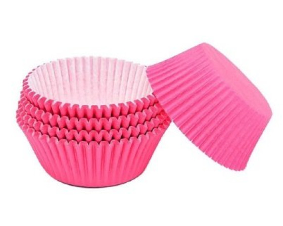 מארז 100 יחידות מנגטים לעוגה צבע ורוד פוקסיה