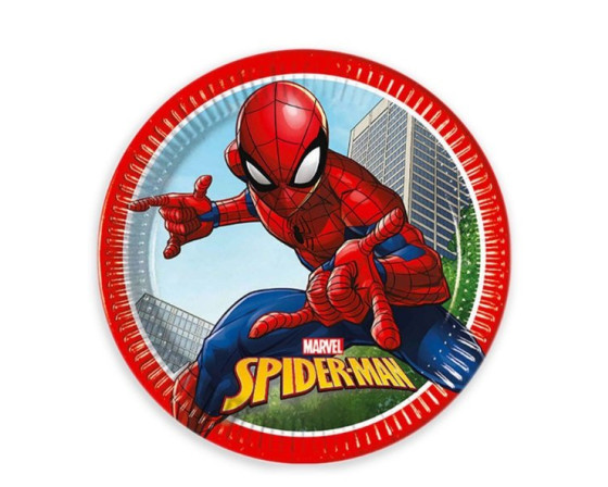 מארז צלחות גדולות ספיידרמן לוחם הפשע