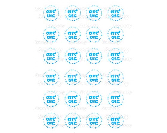 שקף טרנספר מזל טוב כוכב כחול 419