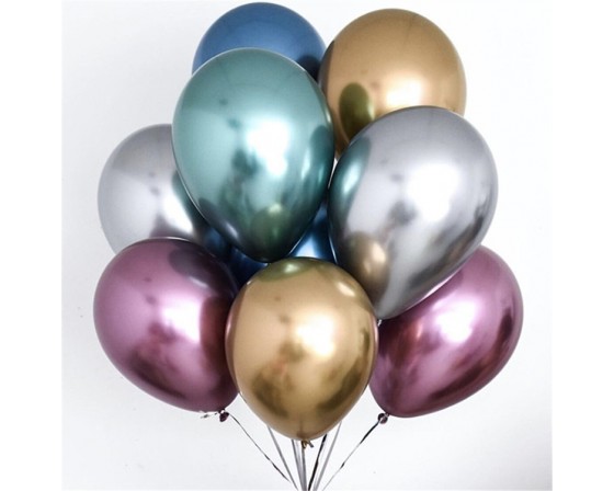 מארז 10 בלוני כרום 12" צבעים שונים