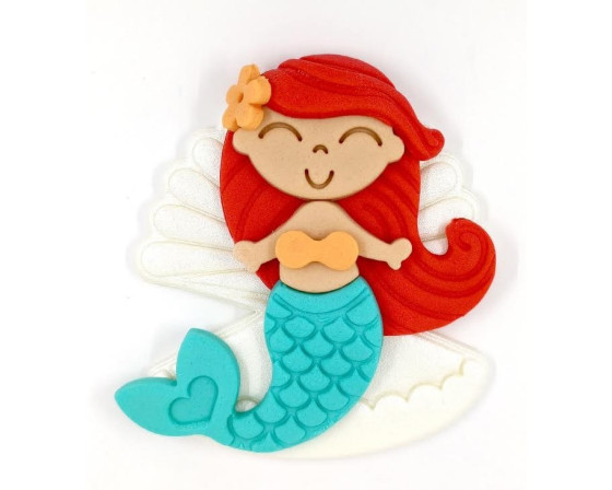 בת הים מפוסלת אדומה