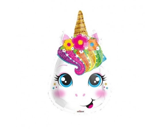 בלון הליום 18" חד קרן פנים 