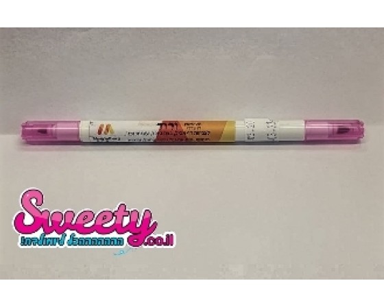 טוש אכיל צבע ורוד-שני צדדים,דק ועבה