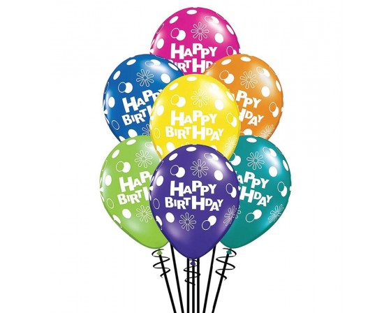 מארז בלונים צבעוניים עם כיתוב
