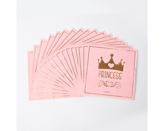 מארז מפיות נייר מבריק נסיכות 