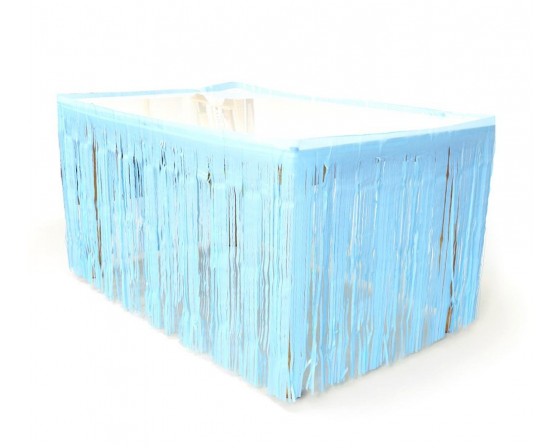 חצאית שולחן פרנזים תכלת בייבי