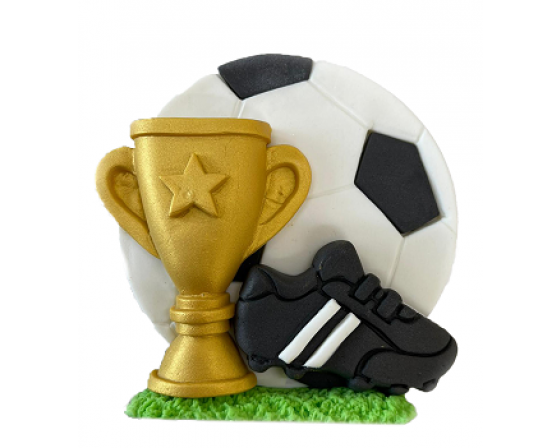 משטח כדורגל גביע מבצק סוכר 