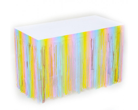 חצאית שולחן פרנזים פסטל צבעוני