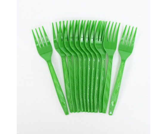 מארז 12 מזלגות צבע ירוק