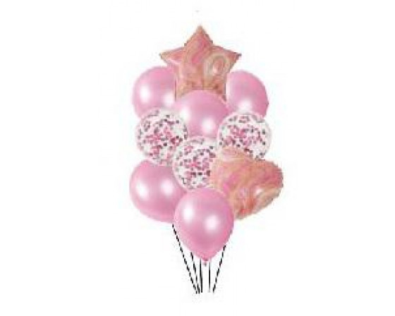 בוקט מרהיב 10 יחידות ורוד משוייש