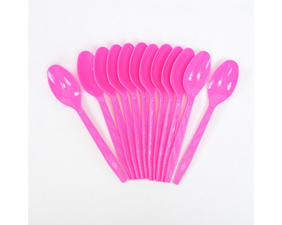 מארז 12 כפיות צבע ורוד בייבי