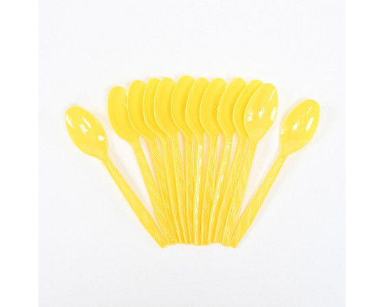 מארז 12 כפיות צבע צהוב