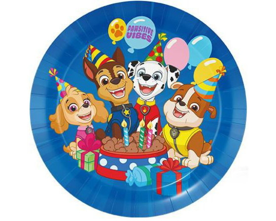 סט צלחות גדולות מפרץ ההרפתקאות דגם כחול חדש