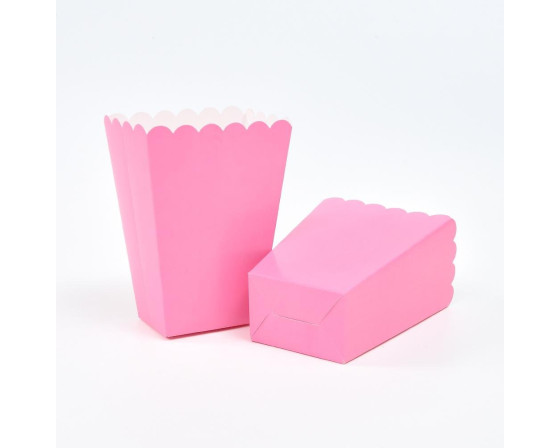 מארז 10 קופסאות לפופקורן וחטיפים ורוד 