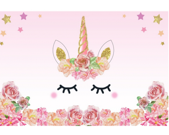 רקע שולחן/צילום דגם חד קרן ענק מבד