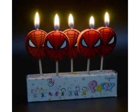 מארז 5 נרות ספיידרמן