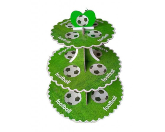 מעמד לקאפקייקס 3 קומות דגם כדורגל