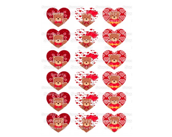 טרנספר אהבה תואם שבלונת לבבות גדולים 167