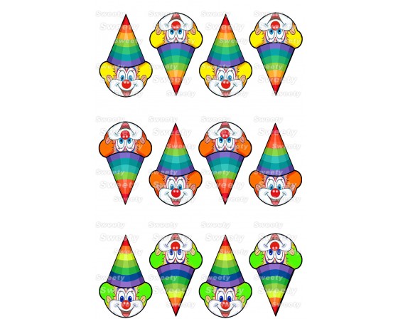 שקף טרנספר ליצנים 58 מתאים לשבלונת ליצנים