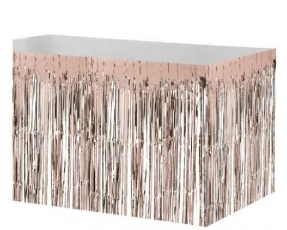 חצאית שולחן פרנזים מטאלי רוז